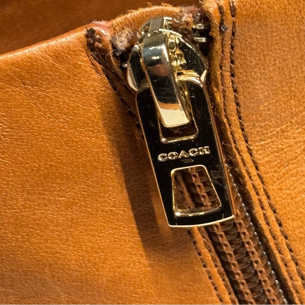 Coach Womens Hickory Side Zipper Studded Casual Heels Ankle Booties Size 8M - Picture 10 of 10